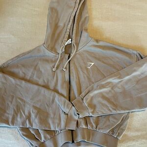 Gymshark Taupe Full-Zip Hoodie